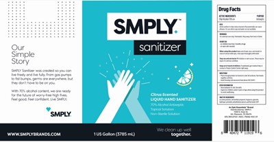 Smply 70 Citrus Liquid Hand Sanitizer (Smply 70 Liq Citrus 1g)